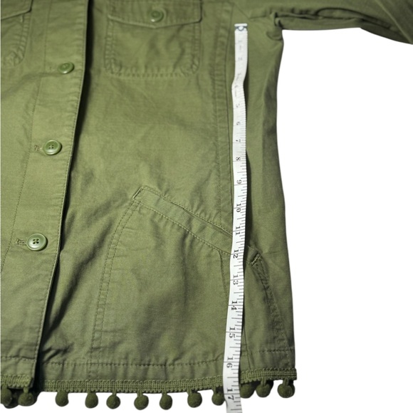 Talbots POM-POM TWILL JACKET green women large - Picture 9 of 14